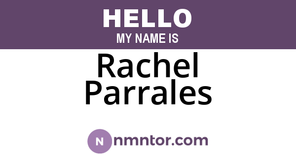 Rachel Parrales