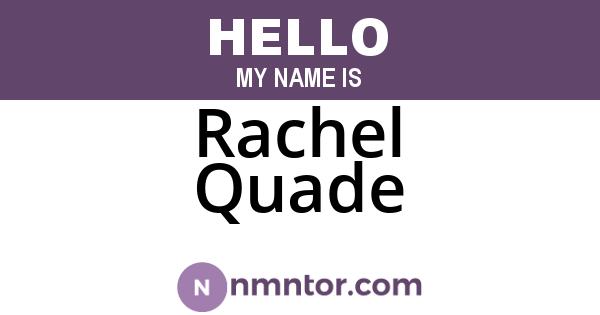 Rachel Quade