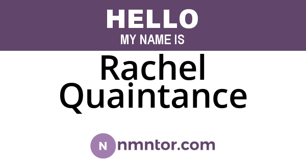 Rachel Quaintance