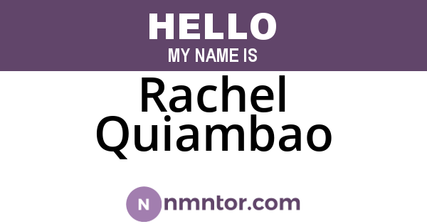 Rachel Quiambao