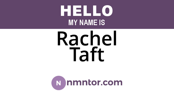 Rachel Taft