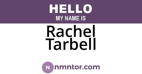 Rachel Tarbell
