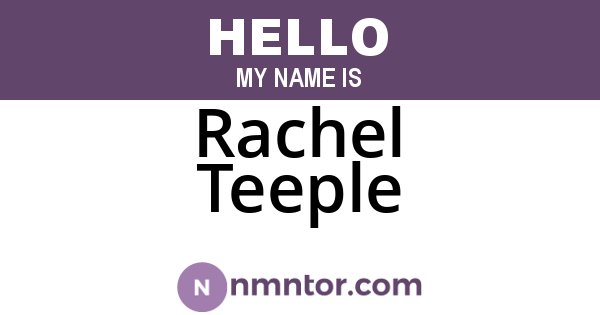 Rachel Teeple