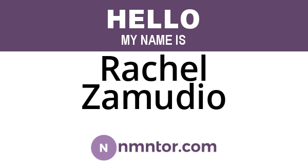 Rachel Zamudio