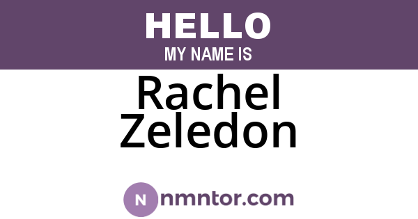 Rachel Zeledon