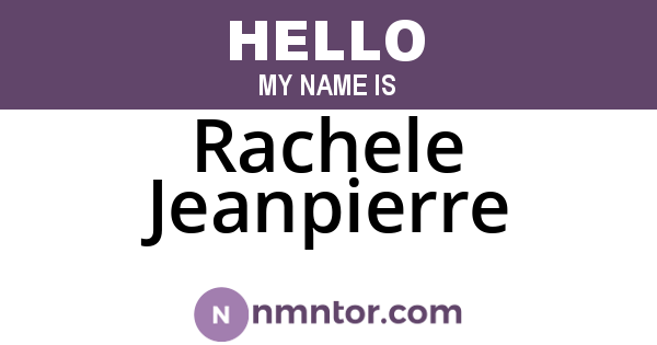 Rachele Jeanpierre