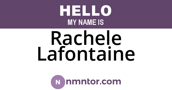 Rachele Lafontaine