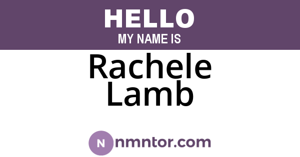 Rachele Lamb