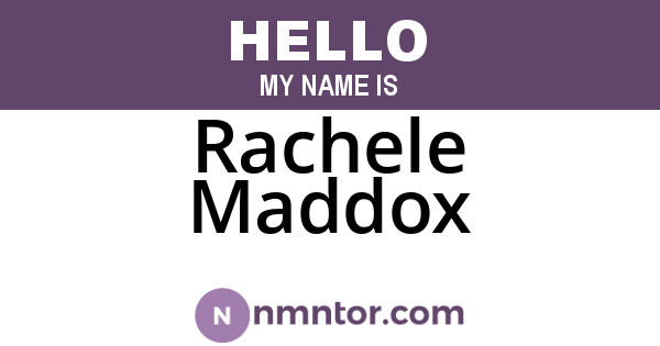 Rachele Maddox