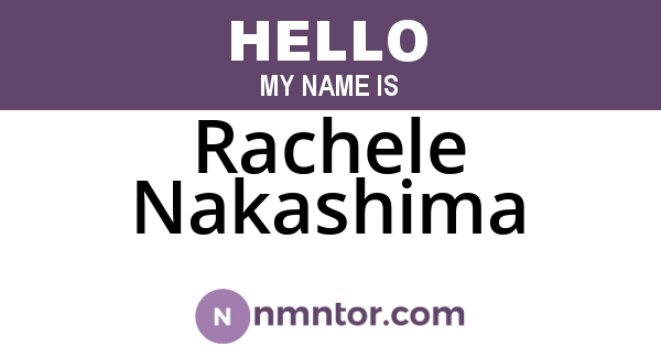 Rachele Nakashima
