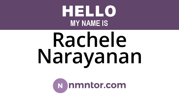 Rachele Narayanan