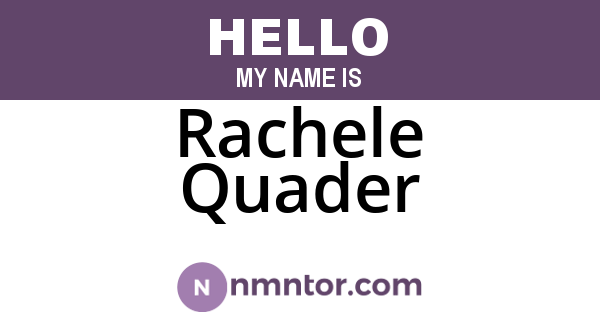 Rachele Quader