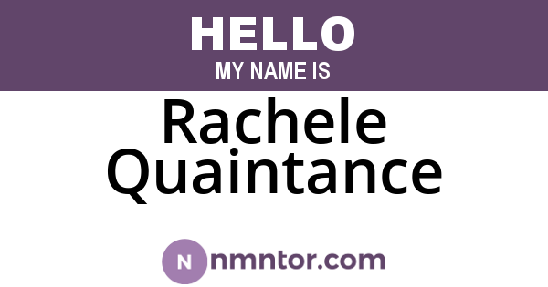 Rachele Quaintance
