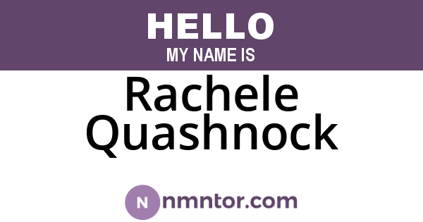 Rachele Quashnock