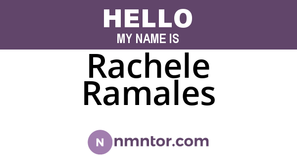 Rachele Ramales