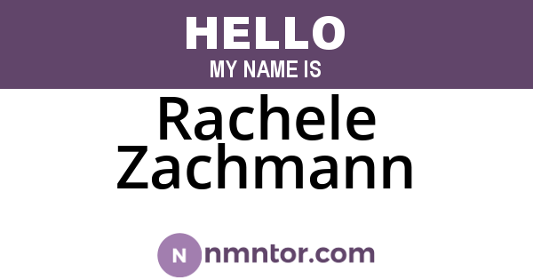 Rachele Zachmann