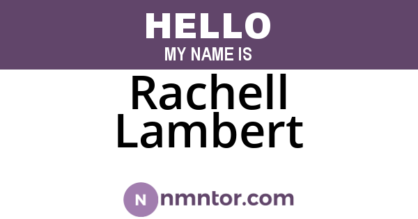 Rachell Lambert