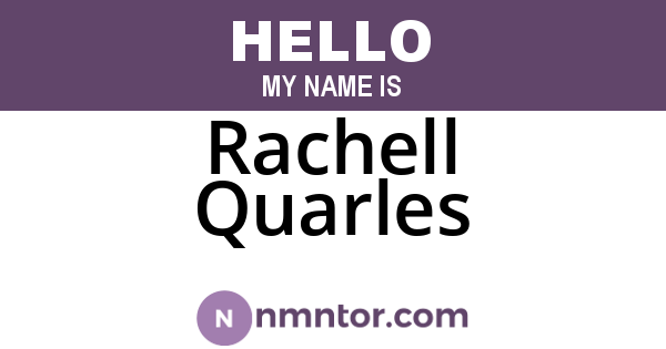 Rachell Quarles