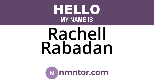 Rachell Rabadan