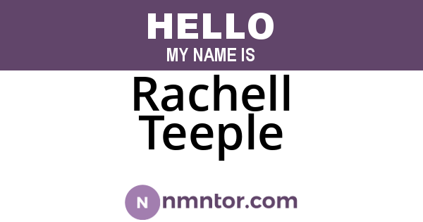 Rachell Teeple