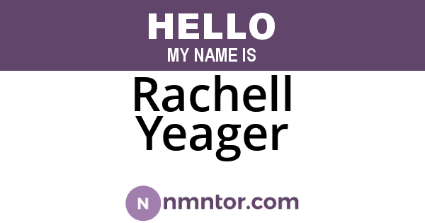 Rachell Yeager