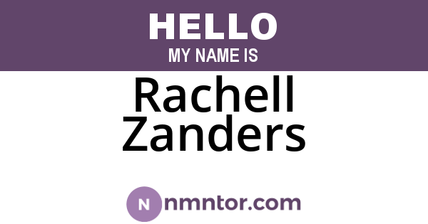 Rachell Zanders
