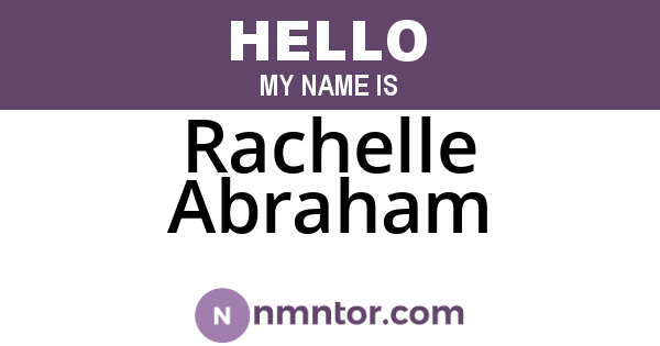 Rachelle Abraham
