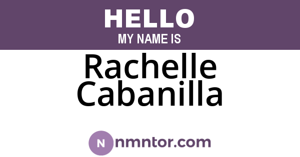 Rachelle Cabanilla