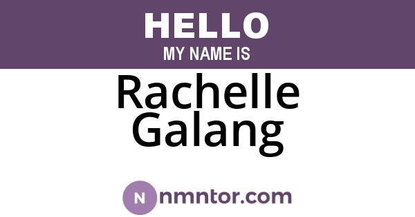 Rachelle Galang