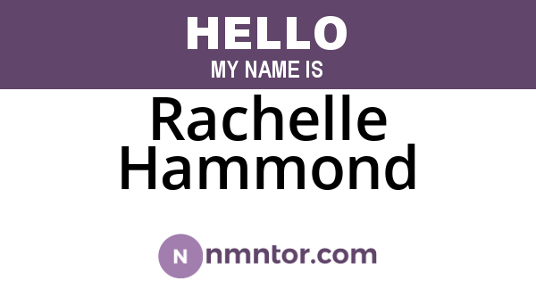Rachelle Hammond