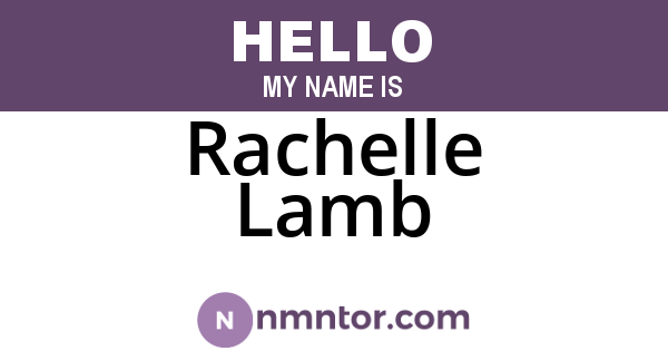 Rachelle Lamb