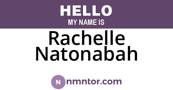 Rachelle Natonabah