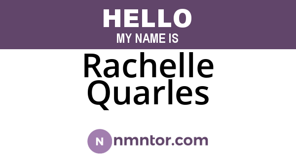 Rachelle Quarles