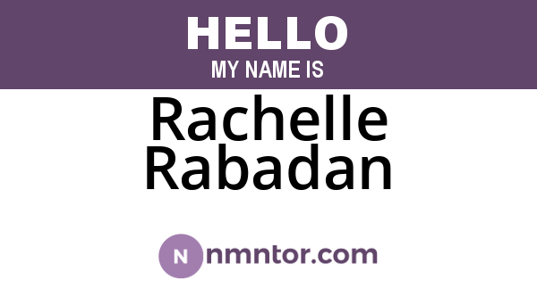 Rachelle Rabadan