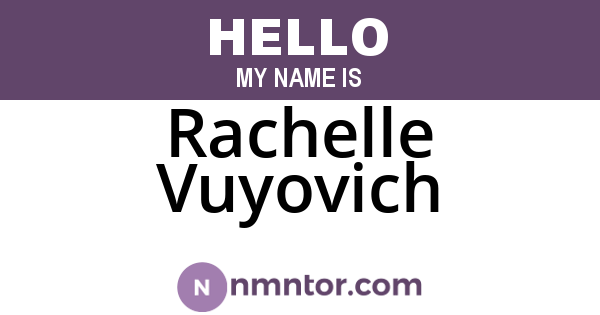 Rachelle Vuyovich