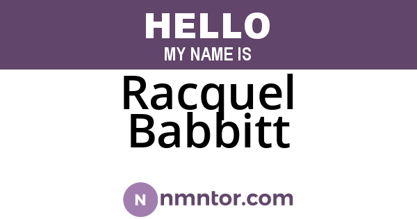Racquel Babbitt