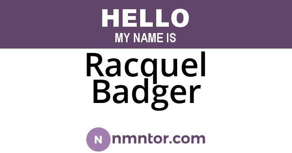 Racquel Badger