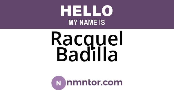 Racquel Badilla