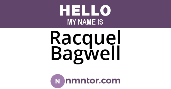 Racquel Bagwell