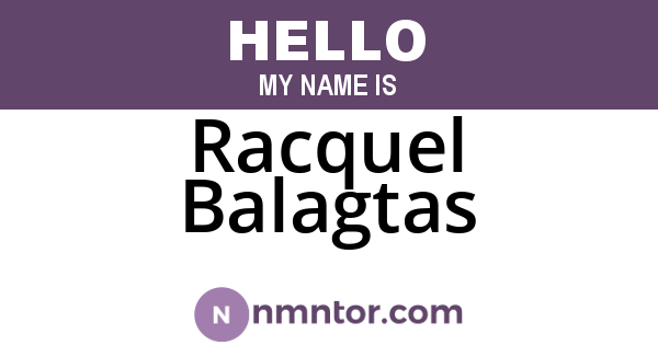 Racquel Balagtas