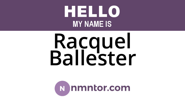 Racquel Ballester