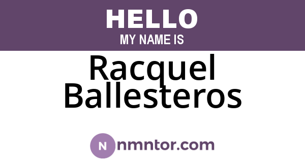 Racquel Ballesteros