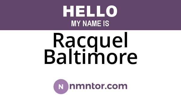 Racquel Baltimore
