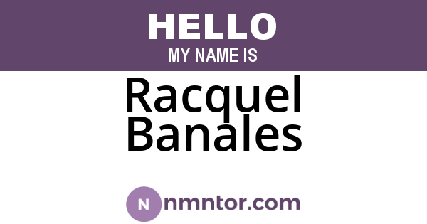 Racquel Banales