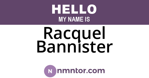 Racquel Bannister
