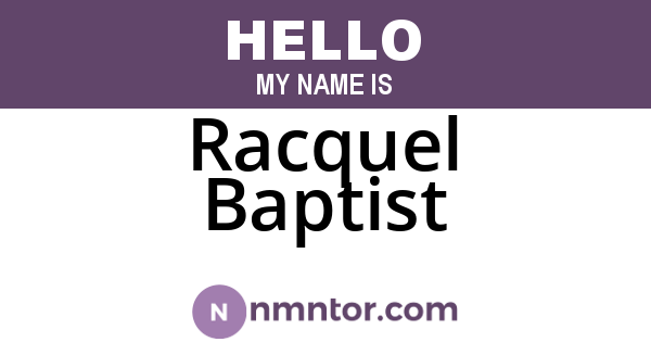 Racquel Baptist