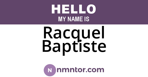 Racquel Baptiste