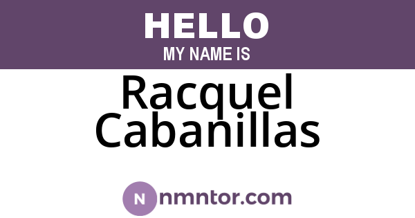 Racquel Cabanillas