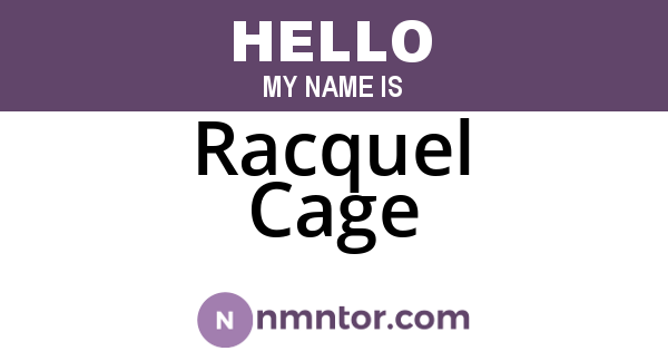 Racquel Cage