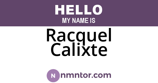 Racquel Calixte